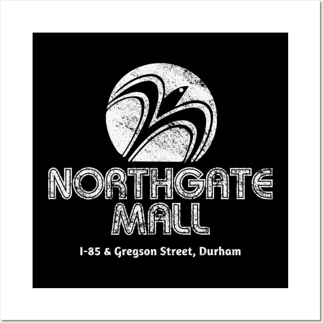 Northgate Mall in Durham, NC 70s Retro Style Logo Advertisement Wall Art by Contentarama